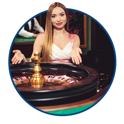 Live Roulette circular banner