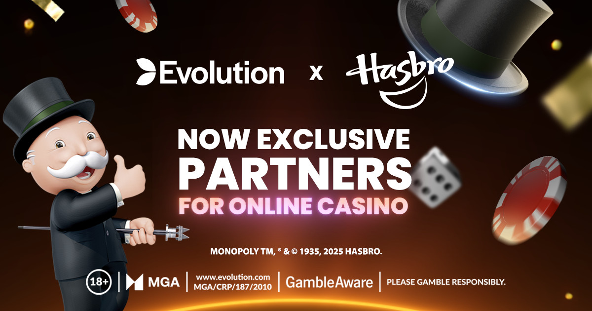 Evolution & Hasbro are now exclusive partners for online casino image
